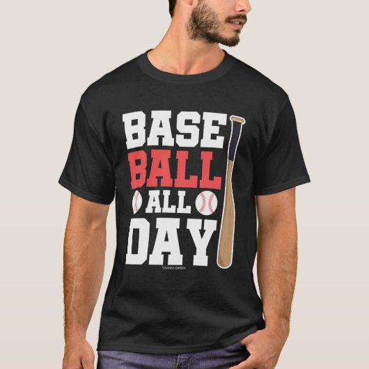 Baseball All Day Baseball Lover T-shirt (Voorkant)