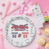 Baseball All Star Joint Verjaardag Papieren Bordje (Feest)