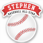 Baseball All-Star Name Sticker (Voorkant)