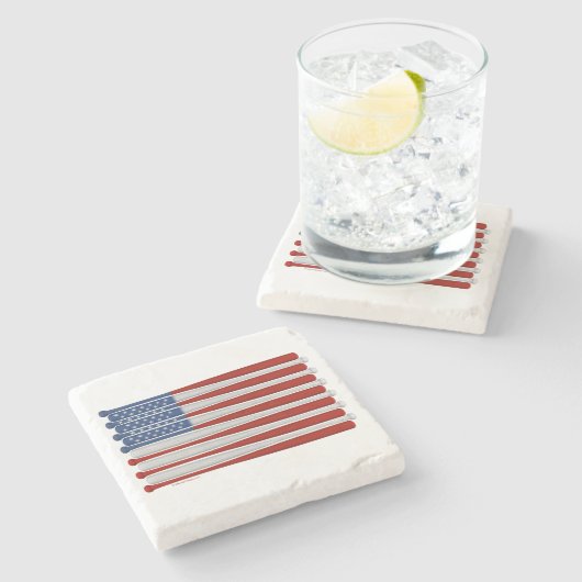 Baseball America (VS) Stone Onderzetter (Zijkant)