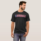 Baseball American Flag Baseball T-shirt (Voorkant volledig)