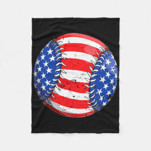 Baseball amerikaanse vlag 4 juli jongens mannen re fleece deken