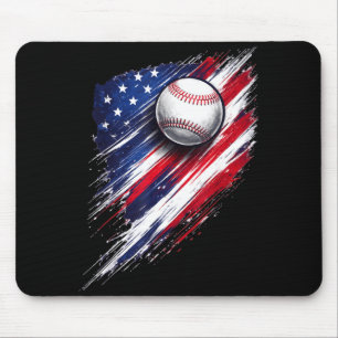 Baseball amerikaanse vlag jongens meisjes mannen v muismat