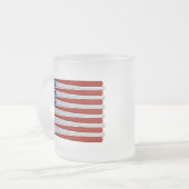 Baseball Amérique (USA) Frosted Glass Coffee Mug (Devant gauche)