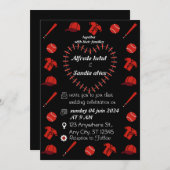Baseball amour sport Thème Mariage Invitations (Devant / Derrière)