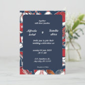 Baseball amour sport Thème Mariage Invitations (Debout devant)
