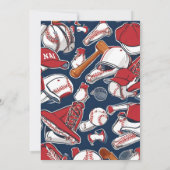 Baseball amour sport Thème Mariage Invitations (Dos)