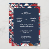 Baseball amour sport Thème Mariage Invitations (Devant / Derrière)