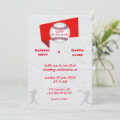 Baseball amour sport Thème Mariage Invitations (Debout devant)