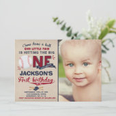Baseball Anniversaire Invitation Baseball 1er Anni (Debout devant)