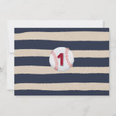 Baseball Anniversaire Invitation Baseball 1er Anni (Dos)