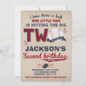 Baseball Anniversaire Invitation Baseball 2ème Ann (Devant)