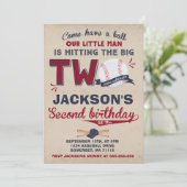 Baseball Anniversaire Invitation Baseball 2ème Ann (Debout devant)