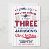 Baseball Anniversaire Invitation Baseball 3ème Ann (Devant)