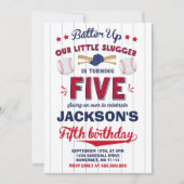 Baseball Anniversaire Invitation Baseball 5e Anniv (Devant)