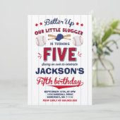 Baseball Anniversaire Invitation Baseball 5e Anniv (Debout devant)