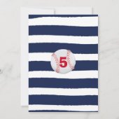 Baseball Anniversaire Invitation Baseball 5e Anniv (Dos)