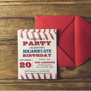 Baseball Anniversaire Toute Occasion Invitation