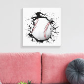 Baseball Apparel - Baseball Canvas Afdruk (Insitu (Woonkamer))