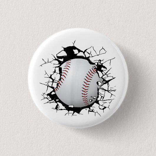 Baseball Apparel - Baseball Ronde Button 3,2 Cm (Voorkant)