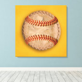 Baseball Apple Pie Canvas Afdruk (Insitu (Houten vloer))