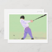 Baseball Art Briefkaart (Voorkant / Achterkant)