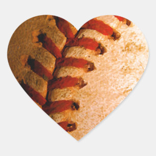 Baseball Art Hart Sticker