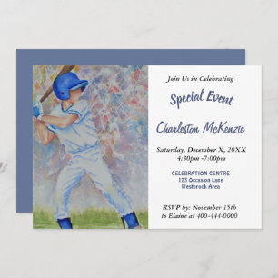 BASEBALL ARTITY INVITATION KAART