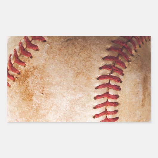 Baseball Artwork Rechthoekige Sticker (Voorkant)