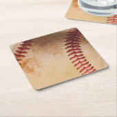 Baseball Artwork  Vierkante Kartonnen Onderzetter (Schuin)