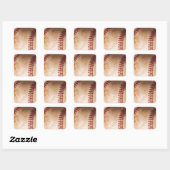 Baseball Artwork Vierkante Sticker (Vel)