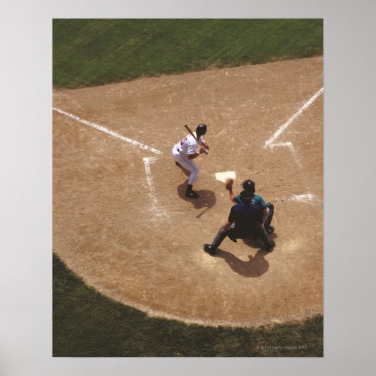 Baseball at Home Bord Poster (Voorkant)
