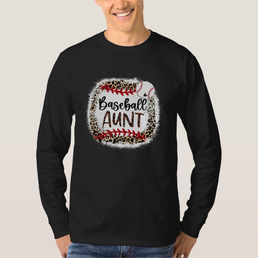 Baseball Aunt Leopard  Baseball Aunt T-shirt (Voorkant)