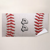 Baseball avec numéro personnalisable (Serviette de bain)