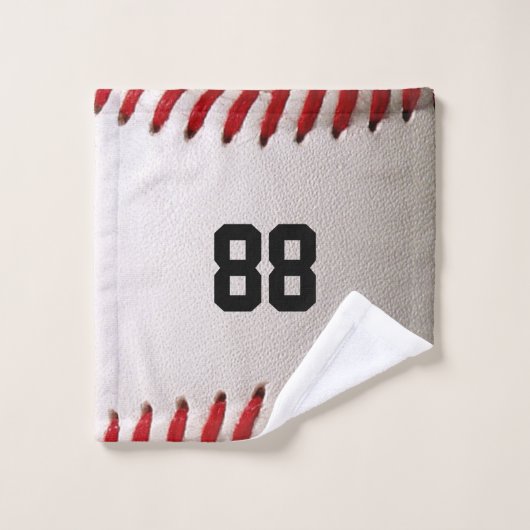 Baseball avec numéro personnalisable (Gant de toilette)