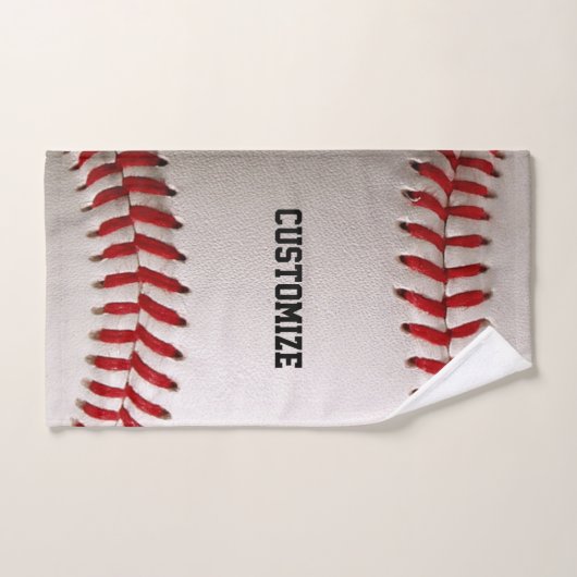 Baseball avec texte personnalisable (Serviette à main)