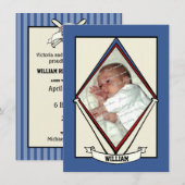 Baseball Baby Geboorteaankondiging Aankondiging (Voorkant / Achterkant)