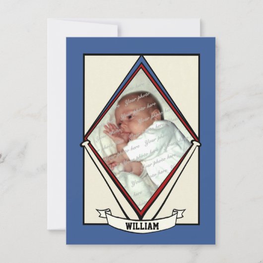 Baseball Baby Geboorteaankondiging Aankondiging (Voorkant)