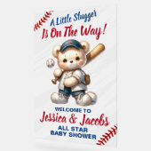 Baseball Baby shower Acryl Bord (Hoek)