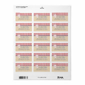 Baseball Baby shower adreslabel Etiket (Full Sheet)