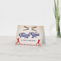 Baseball Baby shower Dank je kaart
