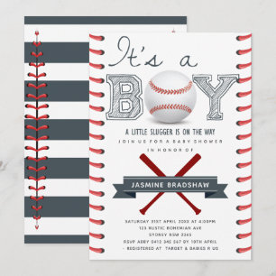 Baseball Baby shower Het is een jongen Kaart