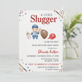 Baseball Baby Shower Invitation (Debout devant)