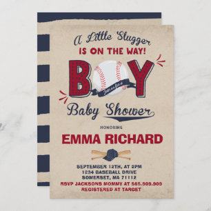 Baseball Baby shower Invitation Baseball Shower Kaart