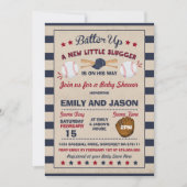 Baseball Baby shower Invitation Baseball Shower Kaart (Voorkant)