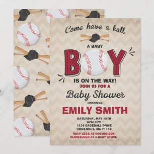 Baseball Baby shower Invitation Sport Baby shower Kaart