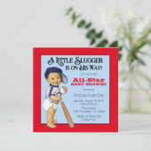 Baseball Baby shower Kaart (Staand voorkant)