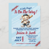 Baseball Baby shower Kaart (Voorkant / Achterkant)