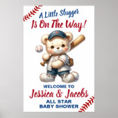 Baseball Baby shower Poster (Voorkant)