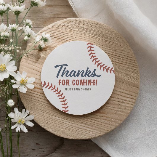 Baseball Baby shower Ronde Sticker